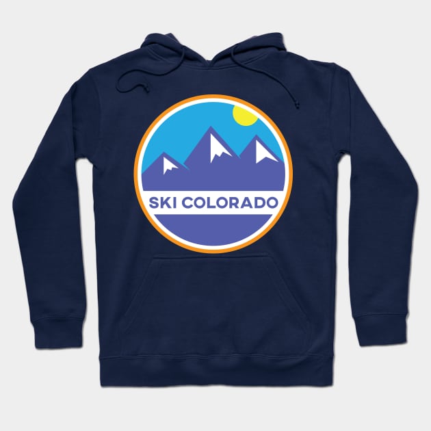 Ski Colorado Badge Hoodie by HolidayShirts